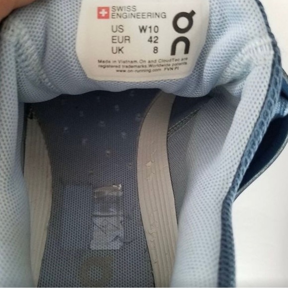 On Cloudswift Running Shoe Blue Lake/Sky, Size 10 - Picture 8 of 9